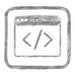 Ícono de tecnologías web y móviles